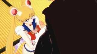 (3D Hentai)(Sailor Moon) Jerking off Tuxedo Mask