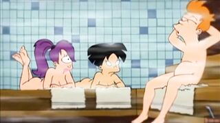 Amy Wong Flashing her Tits in the Sauna - Futurama Hentai Animated / Cartoon Porn
