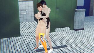 Fuck Tracer in the Ass in the Toilet