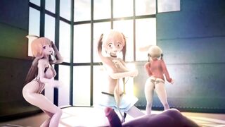 Mmd R18 Printz,Murasame,Kongo Fucked Sex Party Hot and Sexy will make you Fun Easy Fap Challenge