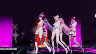 [MMD] CHUNG HA - Snapping Nude Vers. Ahri Akali Kaisa Evelynn Seraphine KDA 3D Erotic Dance