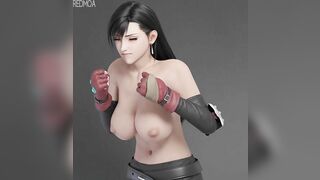 Tifa Grows her Tits at will