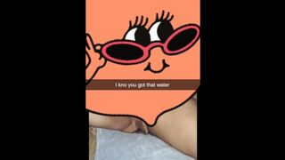 Kittyblu makes herself Squirt on Snapchat