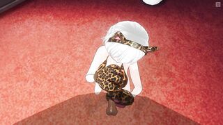 3D HENTAI Neko Girl Strokes your Dick with her Paws