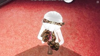 3D HENTAI Neko Girl Strokes your Dick with her Paws