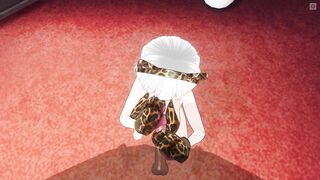 3D HENTAI Neko Girl Strokes your Dick with her Paws