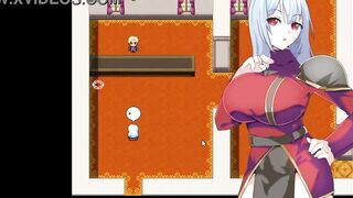 Blue haired woman in Married kn shitori new rpg hentai game gameplay