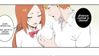 Orihime wants to study with Ichigo's cock in her pussy