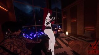 CherryErosXoXo VR and WillowWispy give naked hot sexy stripper lapdances to lucky horny Customer