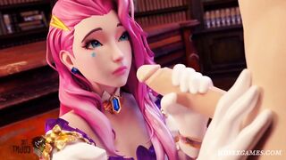 Seraphine from League of Legends Gets 3 Mouthfuls Of Cum