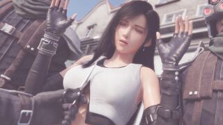 Tifa Stripped Naked by Horny Guards