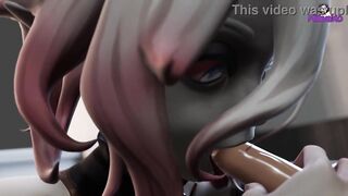 Brier from League of Legends gave a juicy blowjob