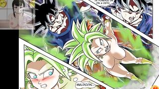 Goku tiene un trío con Caulifla y su hermanastra Kale - hentai