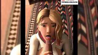 Gwen Stacy Do Hot Blowjob And Getting Cum On Face | Hottest Hentai Spider Man 4k 60fps