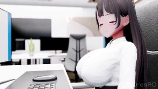 Office Lady Breast Expanding in The Office | ROROrenRO