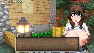 Minecraft Horny Craft - Part 2 - Hot CowGirl Make Ahegao And Strip By LoveSkySan69
