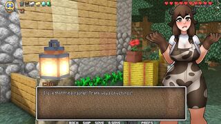 Minecraft Horny Craft - Part 2 - Hot CowGirl Make Ahegao And Strip By LoveSkySan69