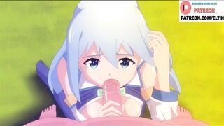 Aqua Do Amazing Blowjob And Getting Cum In Mouth | Hottest Konosuba Hentai 4k 60fps