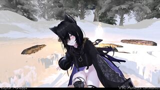 VR Girlfriend fucks you in the snow