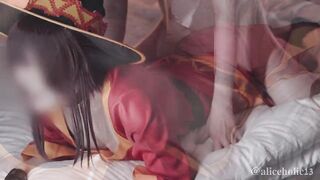 KonoSuba Megumin Cosplaying: Aroused NTR Ecchi hentai video.