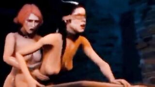 Tranny Triss Merigold baise une fille - Witcher Animated Porno, WtchSx