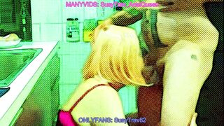 giant cock kitchen blowjob deepthroat anal bareback cartoon