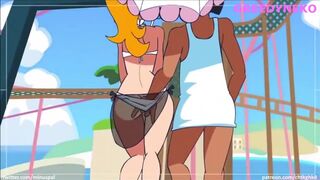 Princess Peach gets fucked by a big cock that ejaculates in her