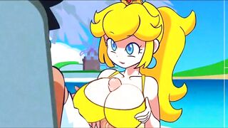 Princess Peach gets fucked by a big cock that ejaculates in her