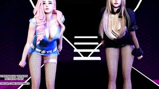 [MMD] Jun Hyo Seong - Good-night Kiss Sexy Kpop Dance Ahri Seraphine League of Legends