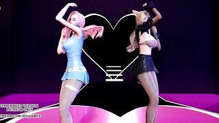 [MMD] Jun Hyo Seong - Good-night Kiss Sexy Kpop Dance Ahri Seraphine League of Legends