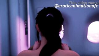 Fodendo a esposa do funcionário no banheiro do avião