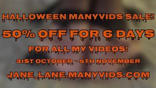 50% OFF HALLOWEEN SALE ON MY MANY VIDS