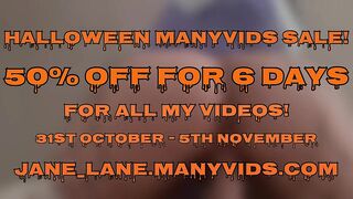 50% OFF HALLOWEEN SALE ON MY MANY VIDS