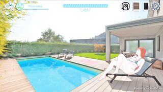 SexNote - Blowjob and cum shot on stepsis by the poolside