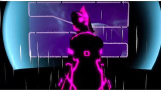 3D cute Asian slut shaking her big boobs dance for you