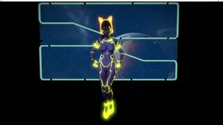 3D cute Asian slut shaking her big boobs dance for you