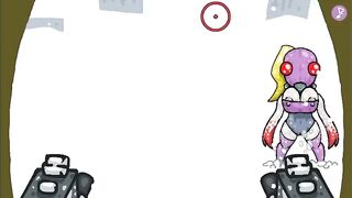 Super Zombie Hentai Shooter - post apocalipse girl stuck on the wall