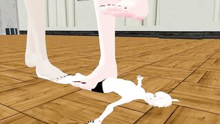 Giantess Kaguya and Lucy Trample