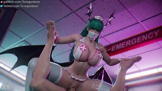 DarkStalkers - Nurse Morrigan Hentai (by Bouquetman)