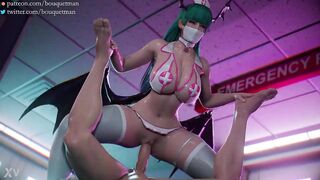 DarkStalkers - Nurse Morrigan Hentai (by Bouquetman)