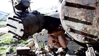 Teen Misty Has To Pee While Searching For Bug Pokemon In The Mines Outdoors