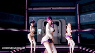 [MMD] Dreamcatcher - SCREAM Strip Dance Ahri Akali Kaisa Evelynn Seraphine KDA 3D Erotic Dance