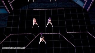 [MMD] Dreamcatcher - SCREAM Strip Dance Ahri Akali Kaisa Evelynn Seraphine KDA 3D Erotic Dance