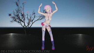 MMD R18 Sexy Pink Misaka Bondage Bikini - Crab Rave - 1078