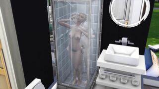 Sims 4 - Big Brother Wicked Edition Ep21: 3 Sims can almost Fit in a Shower