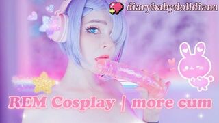 REM COSPLAY????my Pussy is Completely Filled with Cum????