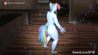 Rainbow Dash Naked Dance "MLP Nextgen Test 1" (SFM Animation).(HD)