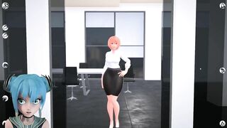 Stepsister Works in the Office [office Sharing Game] Touched her Tits P1