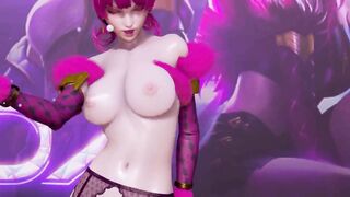 [MMD] Black Pink - how you like that Nude Vers. Ahri Akali Evelynn Kaisa 3D Erotic Dance