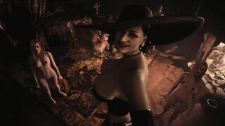Resident Evil Village: Lady Dimitrescu Strap on & Vampire Daughters Dominate - Alcina Dominatrix